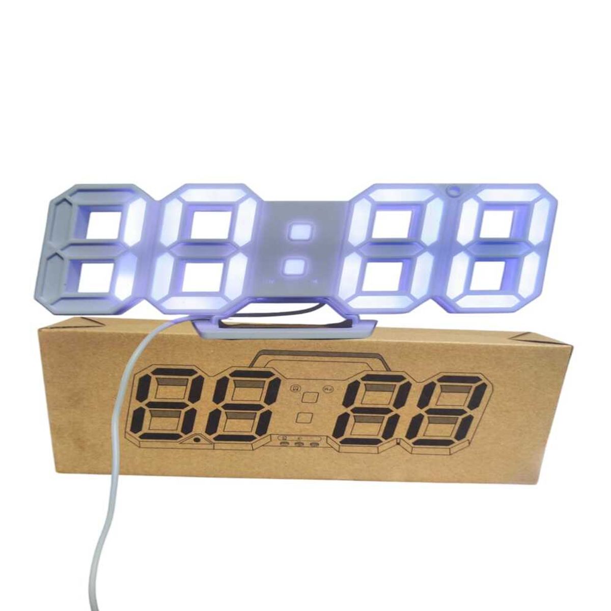 GENERICO - Reloj Despertador Digital Led 3D