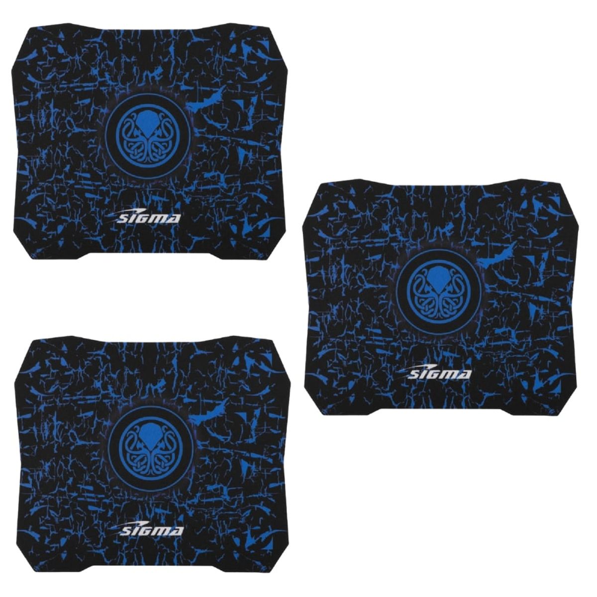 SIGMA - Pack por 3 de Mouse Pad Gamer Sigma X33 Azul