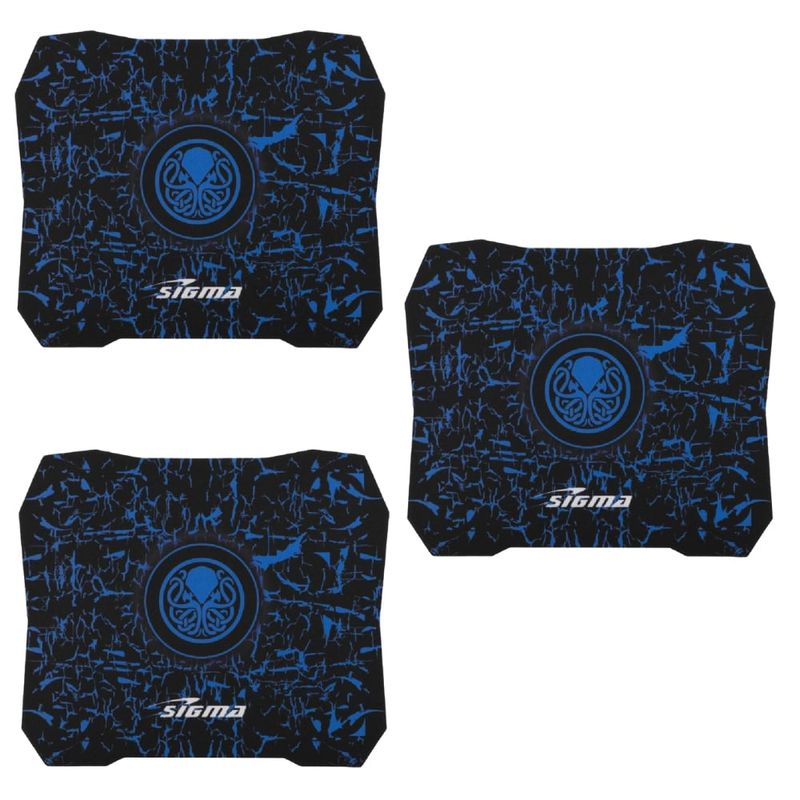 SIGMA - Pack por 3 de Mouse Pad Gamer Sigma X33 Azul