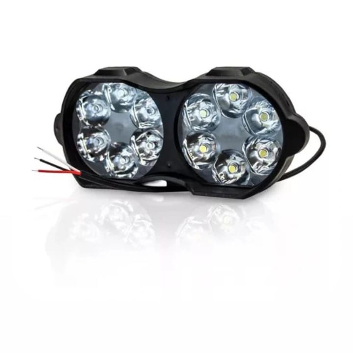 GENERICO - Faro 12 Led Redondo Doble Mini Moto