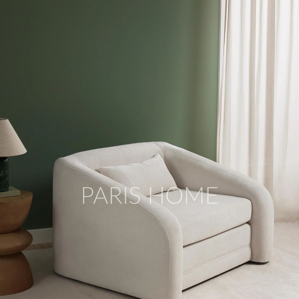 GENERICO - Sofá Cama 1 Cuerpo Foldz Tejido - Blanco Crema