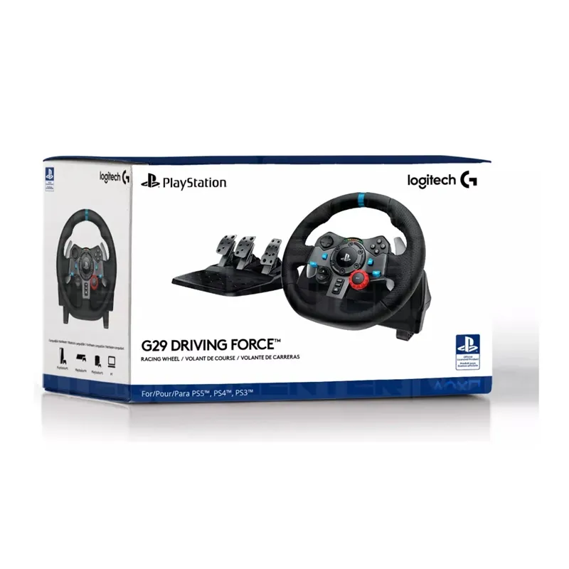 LOGITECH - Timon Con Pedal Logitech G29 Racing Wheel PS5PS4PS3 USB 941-000111