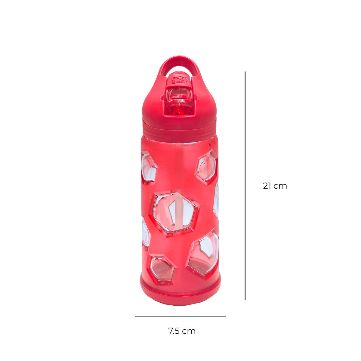 COOL GEAR - BOTELLA 16OZ HEXAGON SIPPER TRITAN ROSADO