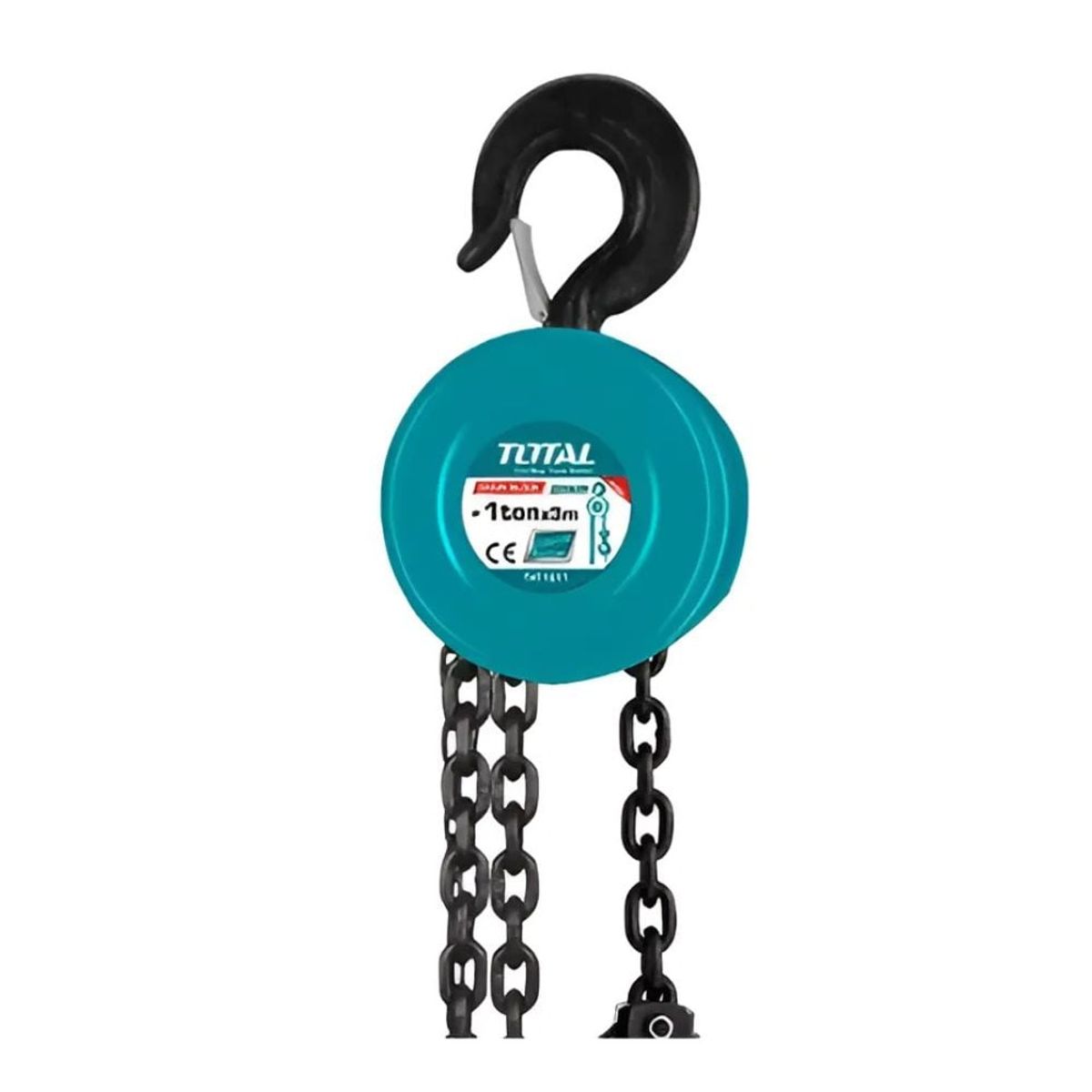 TOTAL TOOLS - Tecle de Mano con Cadena 1000kg 1 Tonelada X 3 Mts Total Tht1611