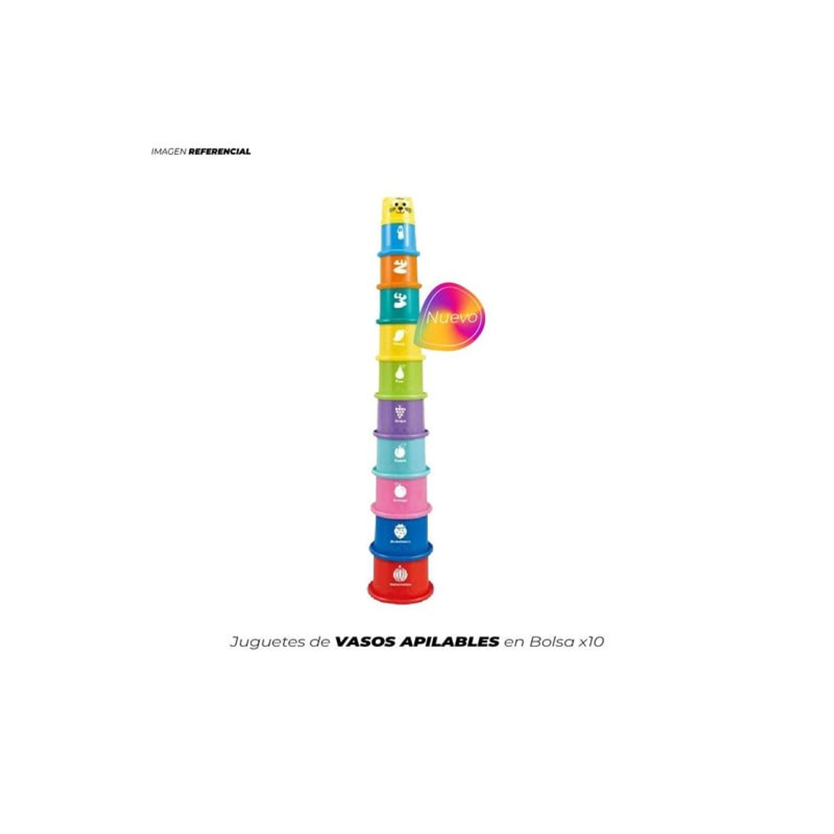 GENERICO - Juguete Vasos Apilable En Maya 10pzs
