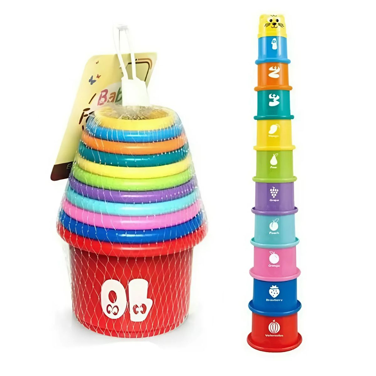 GENERICO - Juguete Vasos Apilable En Maya 10pzs