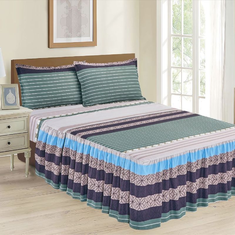 CASATEX - JUEGO DE SABANAS CON BLONDA CASATEX 2 PLAZAS