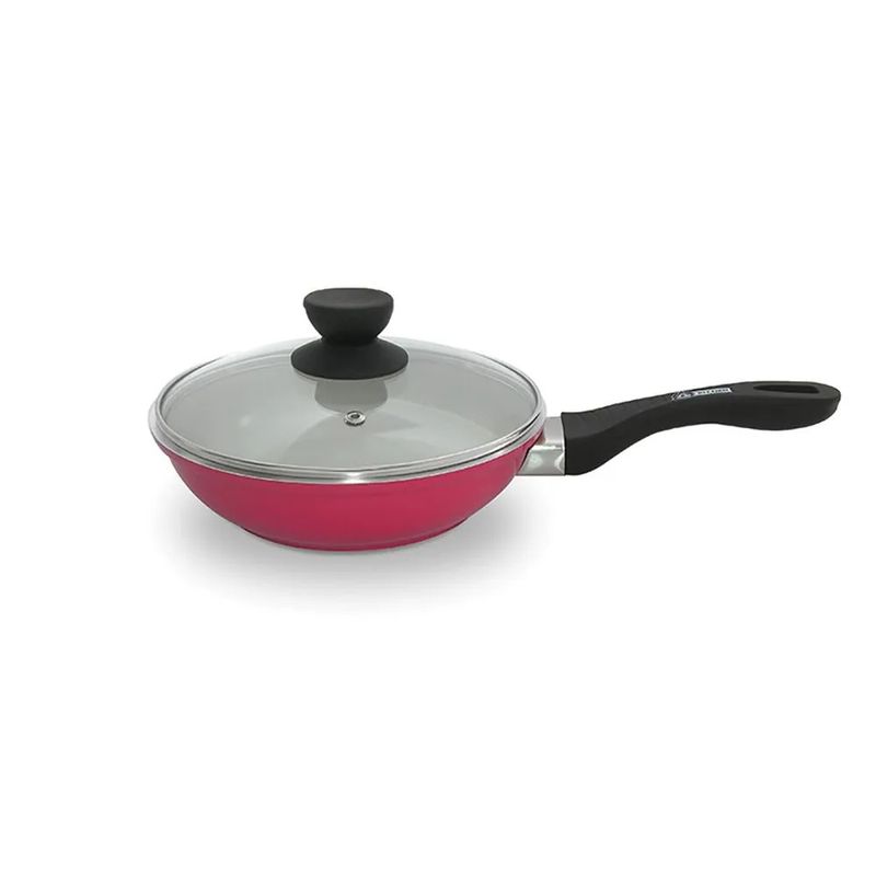 RECORD - SARTEN RECORD DE CERAMICA ROJA CON TAPA N22