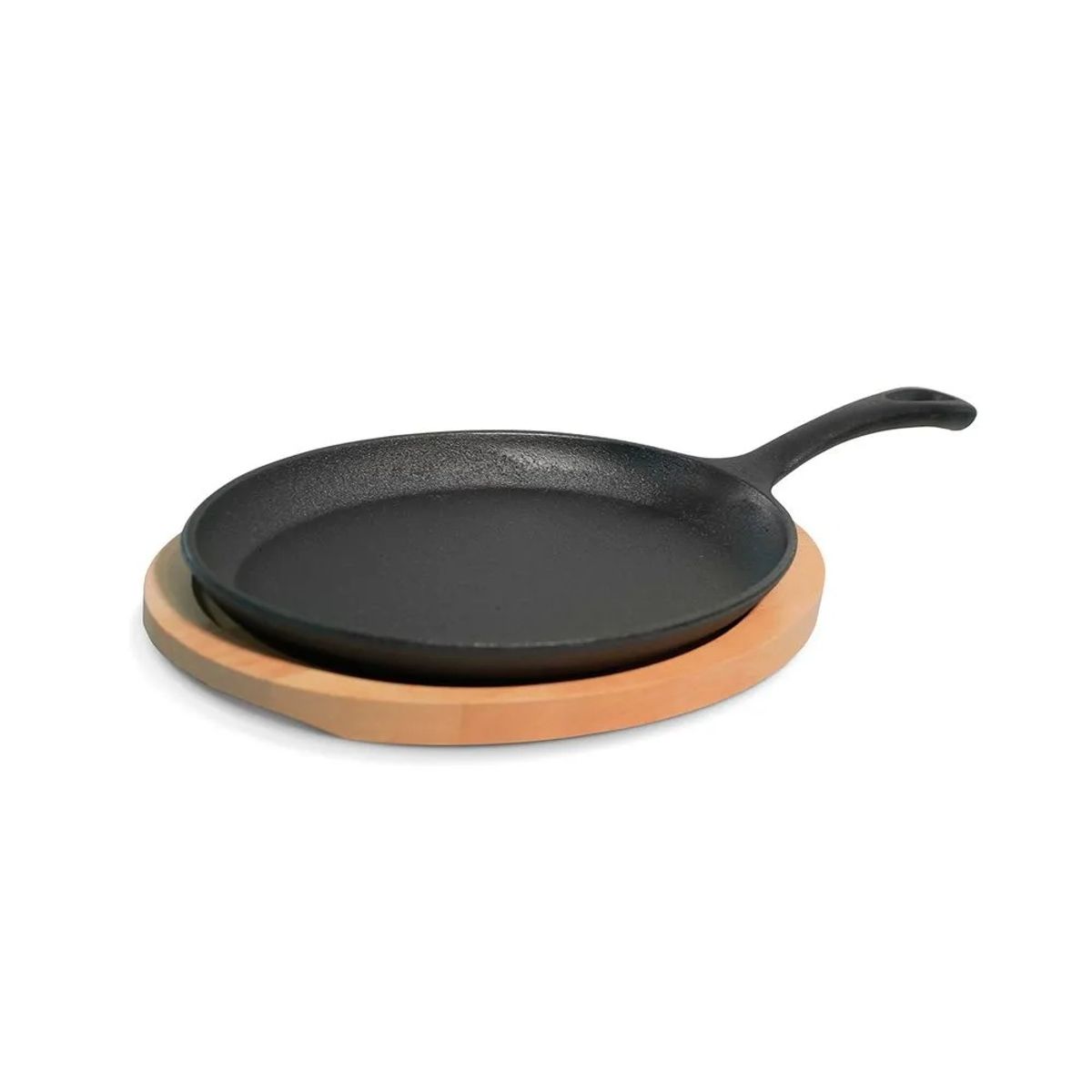 RECORD - SARTEN OVALADA DE HIERRO FUNDIDO RECORD CON BASE DE MADERA