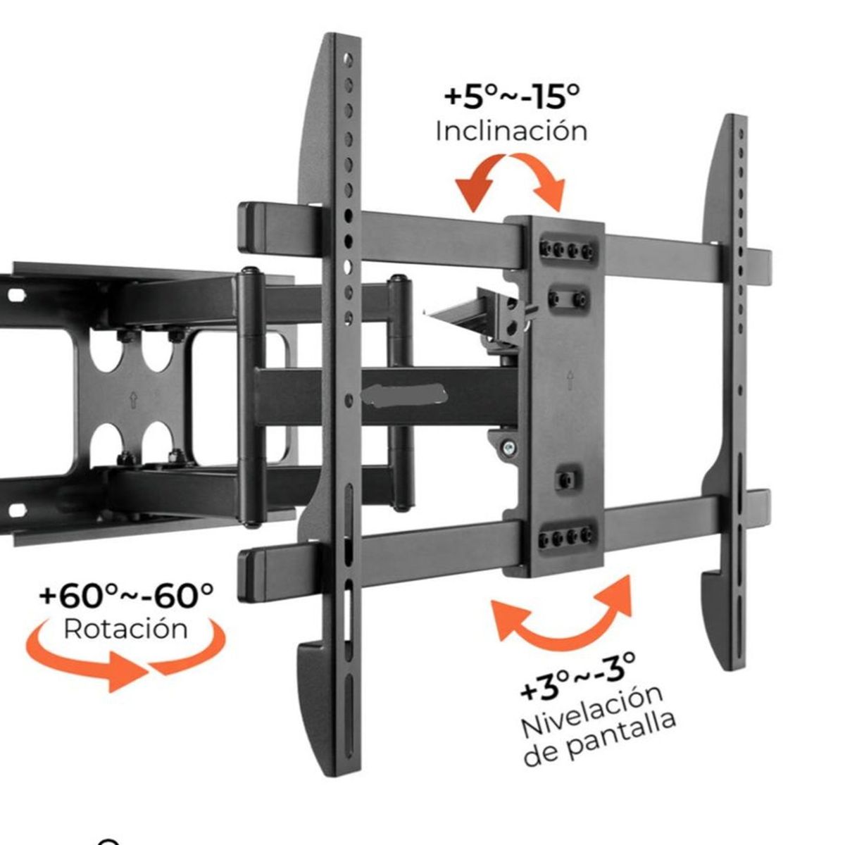 GENERICO - RACK TV CURVO O PLANO MOVIL PLEGABLE 32 A 100" /PREMIUM