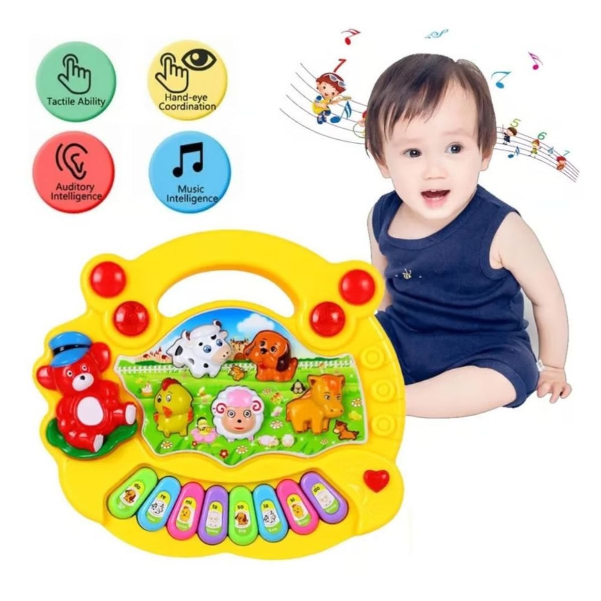 GENERICO - JUGUETE MUSICAL GRANJERO AMARILLO2 GENERICO