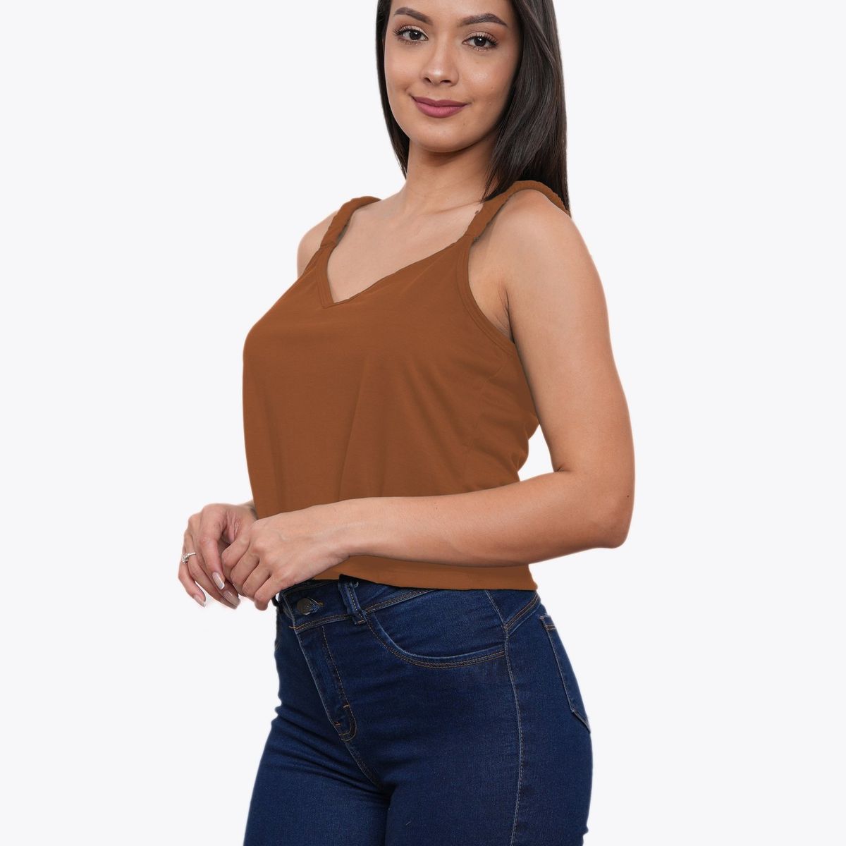 GENERICO - POLO EN TIRAS EN V AZAYU