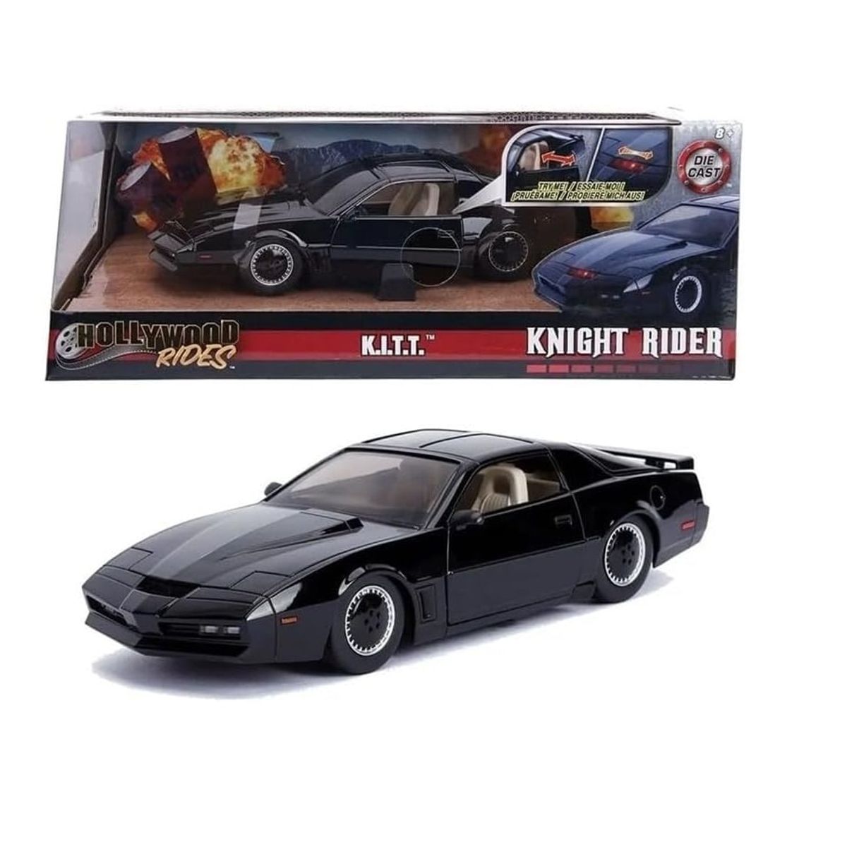 JADA TOYS - Auto Fantastico Kitt Auto Colección Escala 124 Con Luz