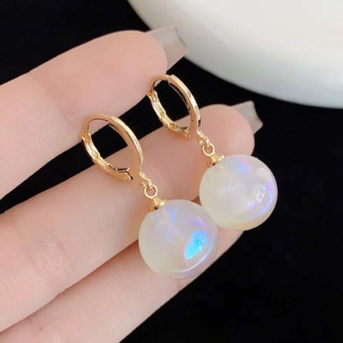 GENERICO - Aretes Colgante perlas Mujer Moda chuncky