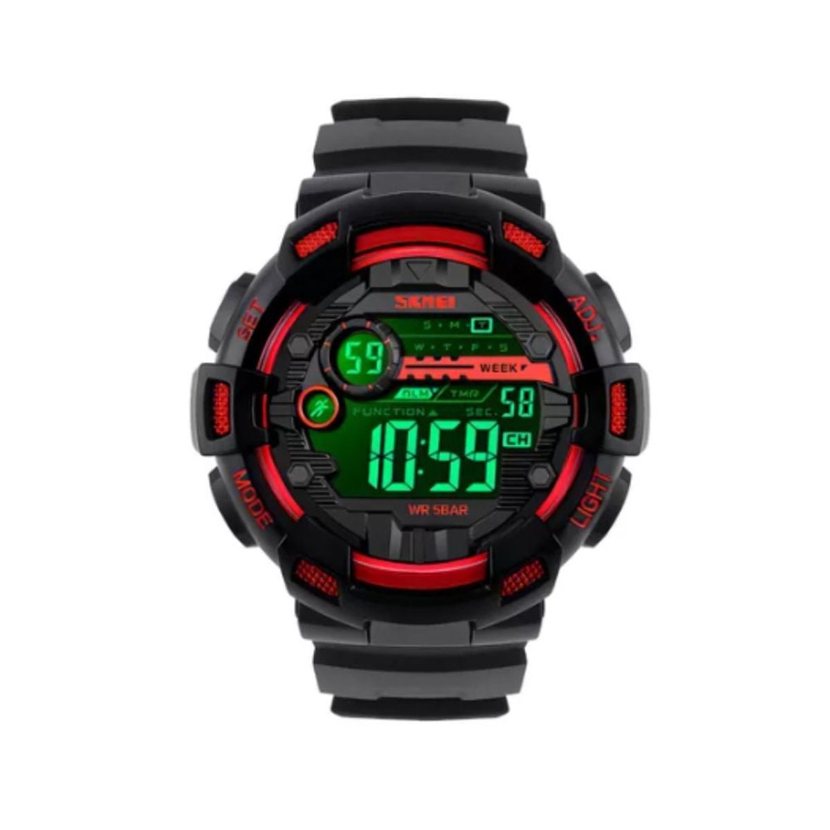 SKMEI - RELOJ HOMBRE DIGITAL 1243 SKMEI NEGRO ROJO