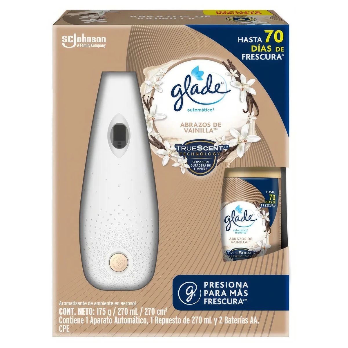 GLADE - Aromatizador Glade Automático Vainilla 270ml