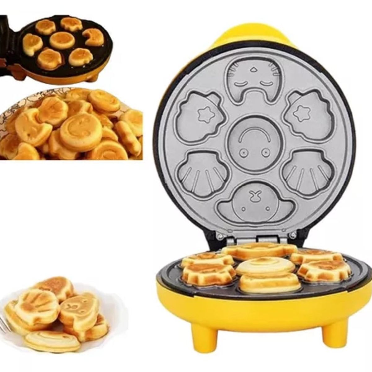 GENERICO - Waflera Para Hacer Galletas De 7 Diferentes Diseños Divertidas