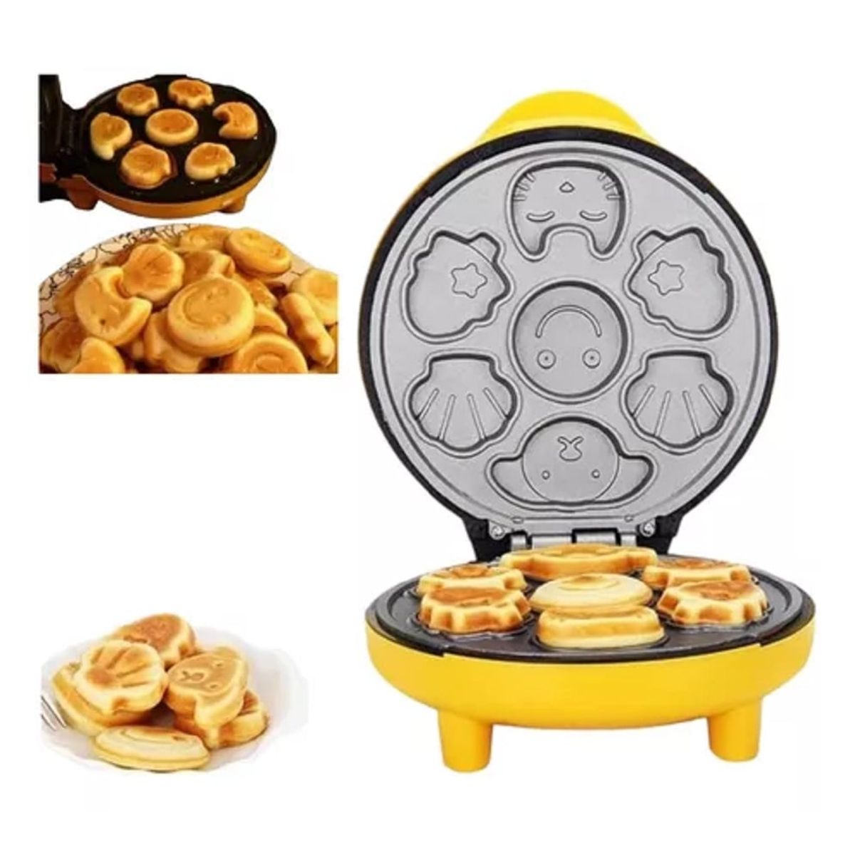 GENERICO - Waflera Para Hacer Galletas De 7 Diferentes Diseños Divertidas