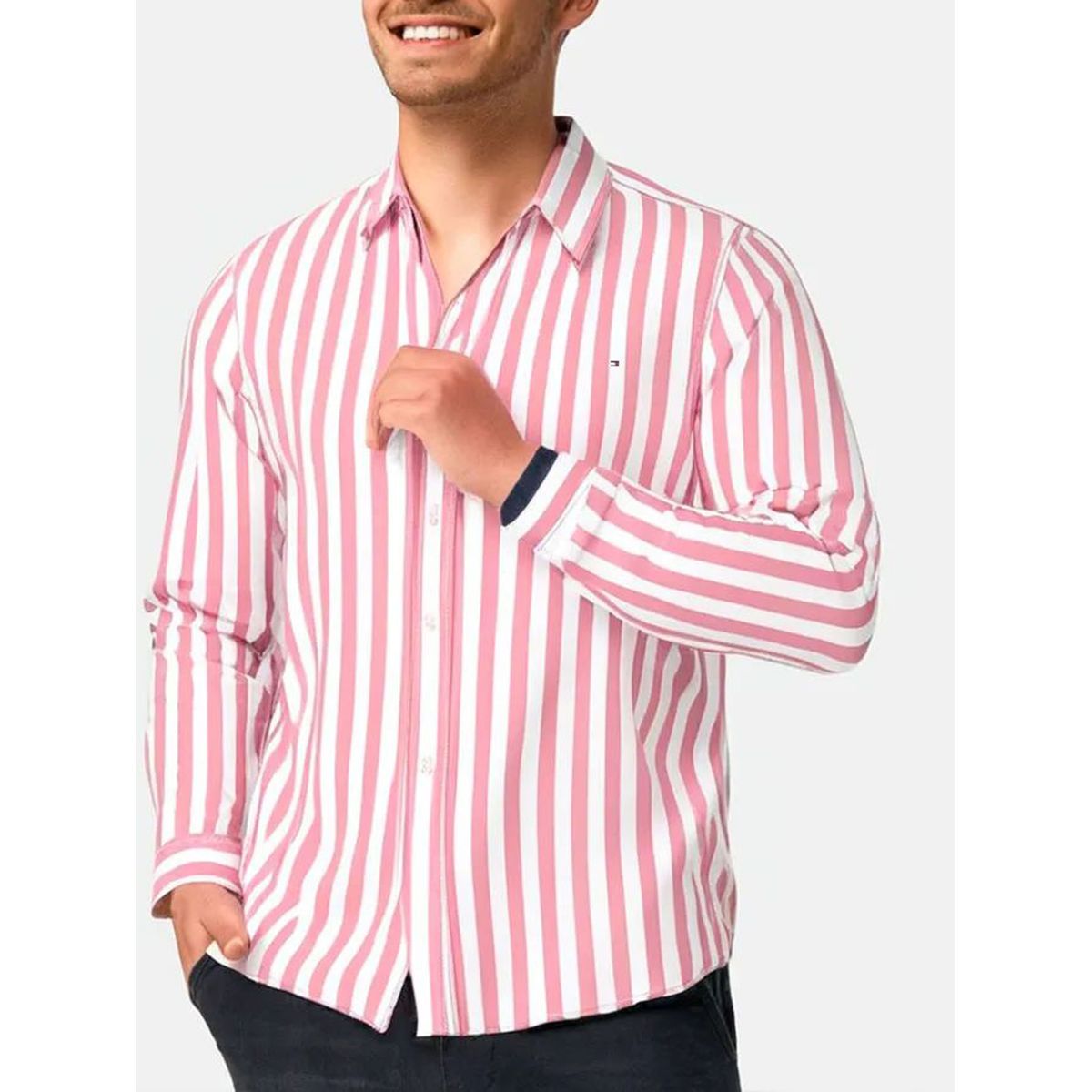 TOMMY HILFIGER - CAMISA OXFORD BOLD STRIPE SF SHIRT TH