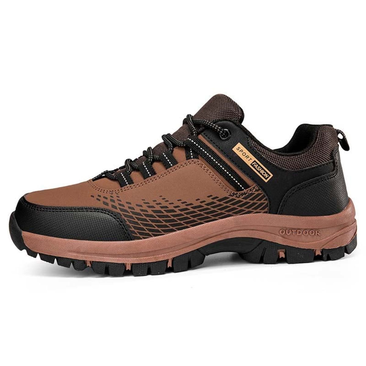 SHANDIAN - Zapatillas de Trekking para hombres Negro