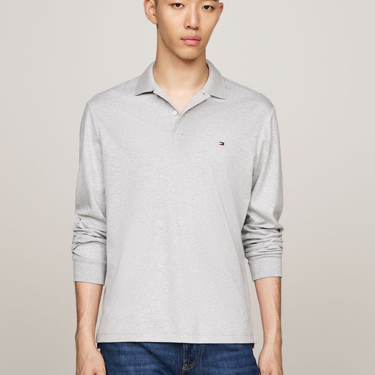 TOMMY HILFIGER - POLO M/L L/S LIQUID COTTON REG POLO TH