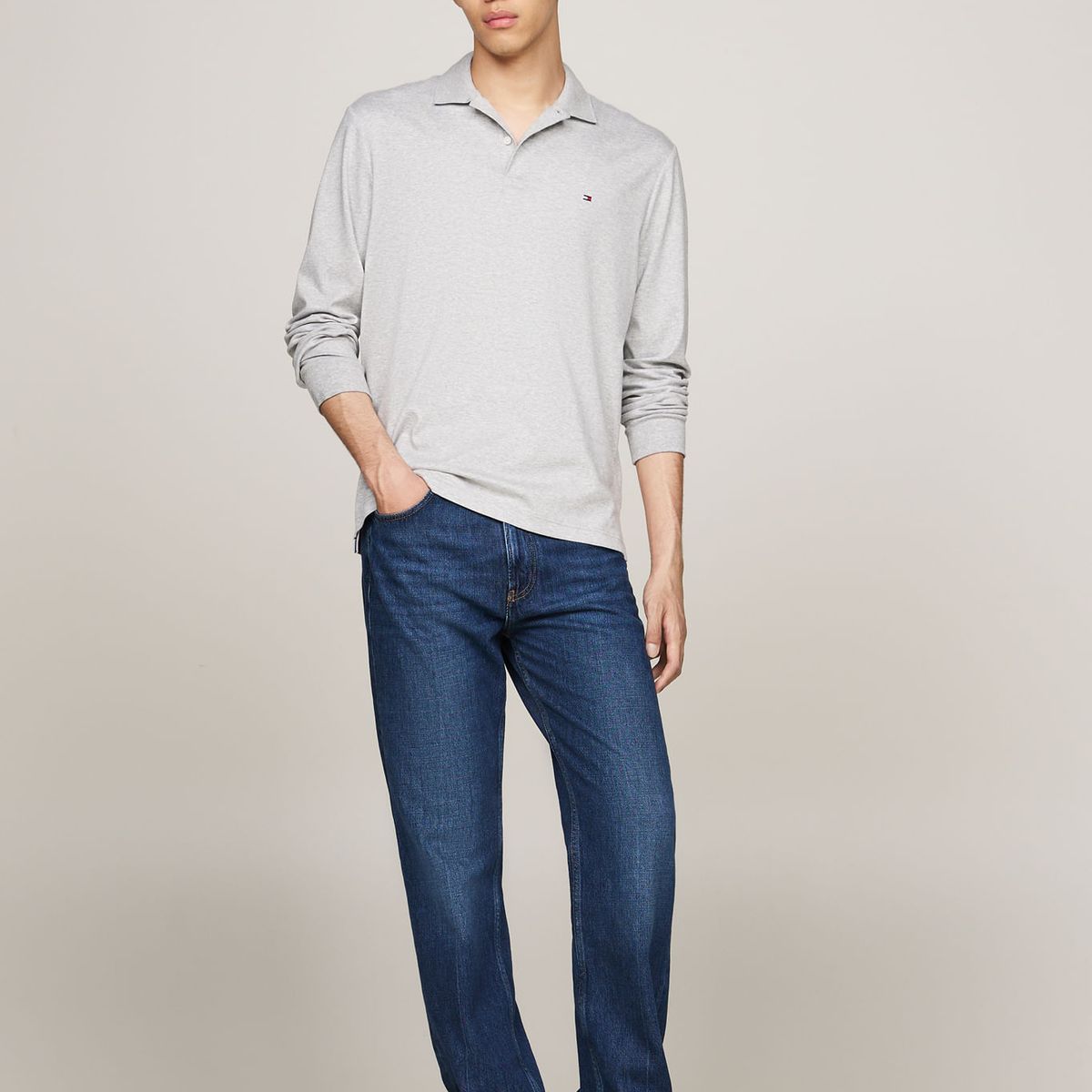 TOMMY HILFIGER - POLO M/L L/S LIQUID COTTON REG POLO TH