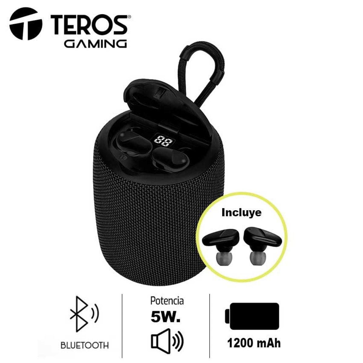 TEROS - ParlanteAudífono Bluetooth TEROS TE-6033N 5W 1200mAh FM TWS