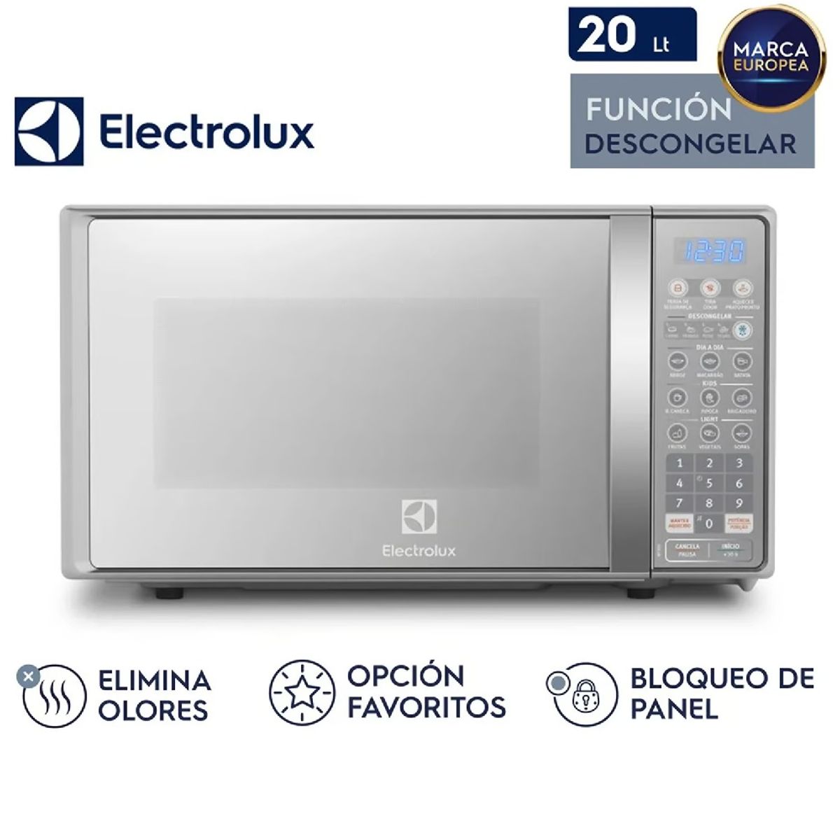 ELECTROLUX - Microondas Electrolux 20L Electrico EMDO20S2GSRUG Silver
