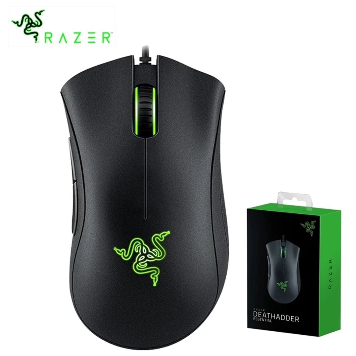 RAZER - Set 2 Mouse Razer y Almohadilla para el ratón  -Negro y Blanco
