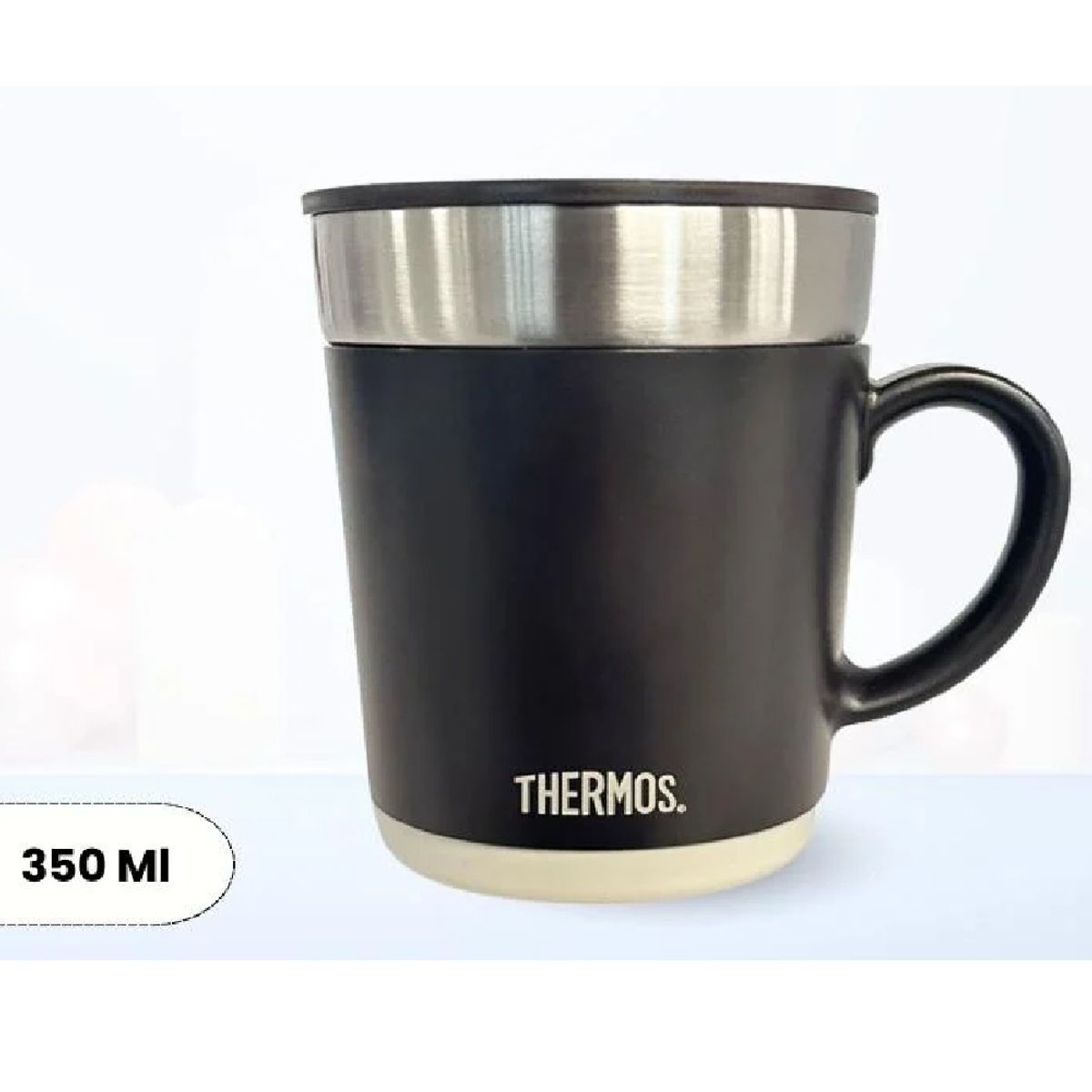 THERMOS - Taza Térmica Negra 350ml - Acero Inoxidable - 10156045