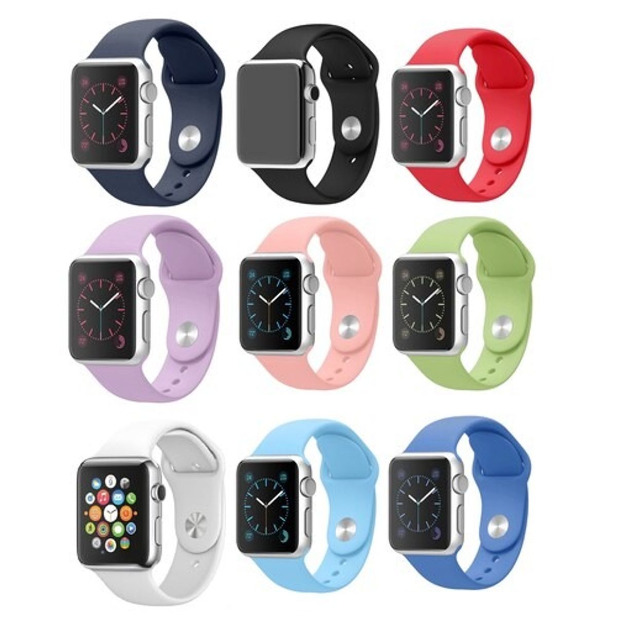 GENERICO - CORREA DE SILICONA PARA APPLE WATCH 38-40-41 MM VERDE