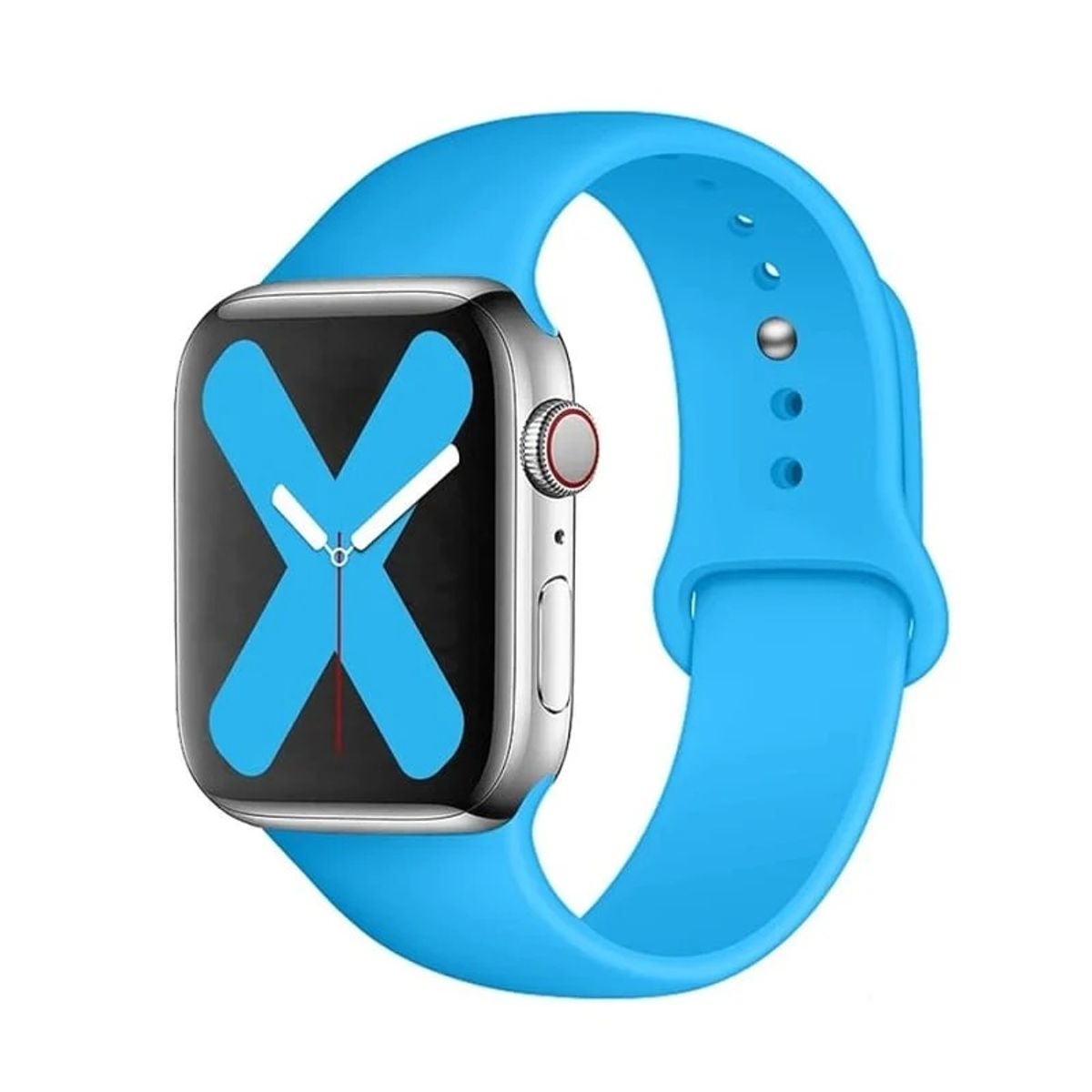 GENERICO - CORREA DE SILICONA PARA WATCH 38-40-41 MM AZUL OCEANO