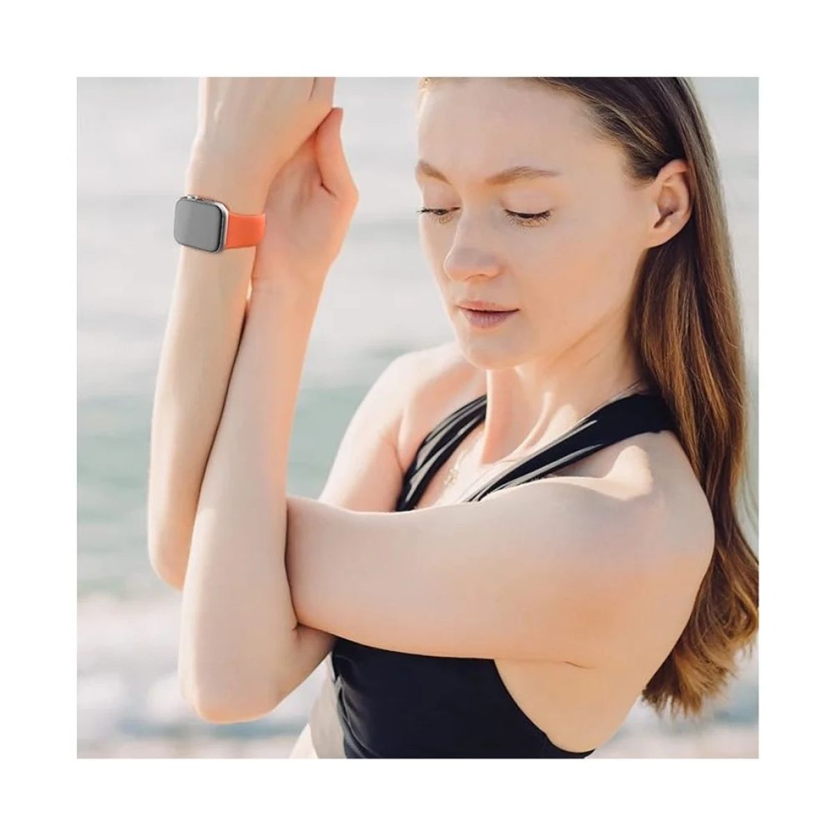 GENERICO - CORREA DE SILICONA PARA WATCH 38-40-41 MM NARANJA