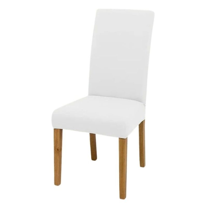 SALA FABULOSA - Funda de silla en lycra color entero 8 piezas - Blanco