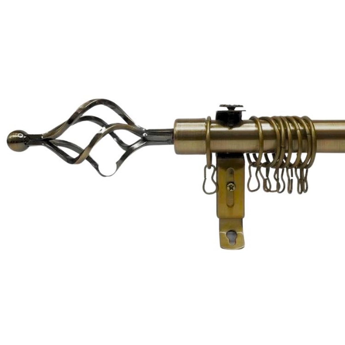 SALA FABULOSA - Tubo graduable de cortina extendible de 1.10 a 2 mts - Oro viejo