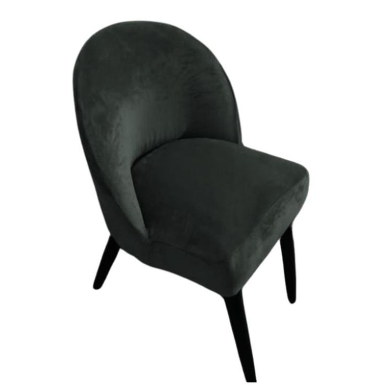 SALA FABULOSA - Funda de silla VINTAGE en terciopelo liso 8 piezas - Negro