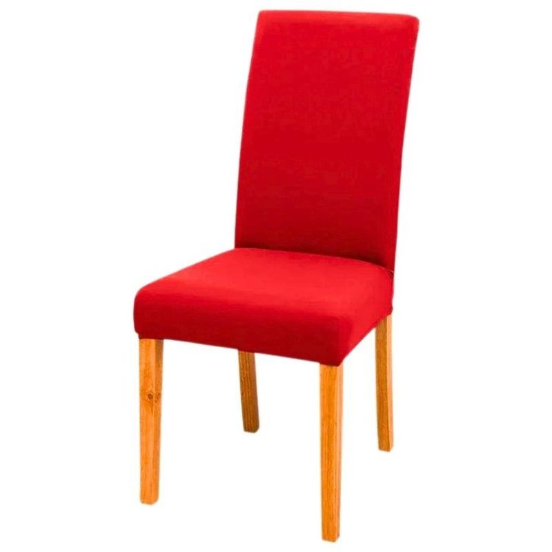 SALA FABULOSA - Funda de silla en lycra color entero 8 piezas - Rojo