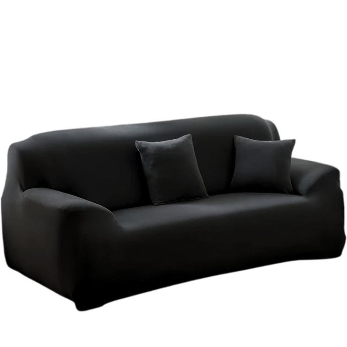 SALA FABULOSA - Funda de mueble 3-2-1 en Lycra color entero - Negro