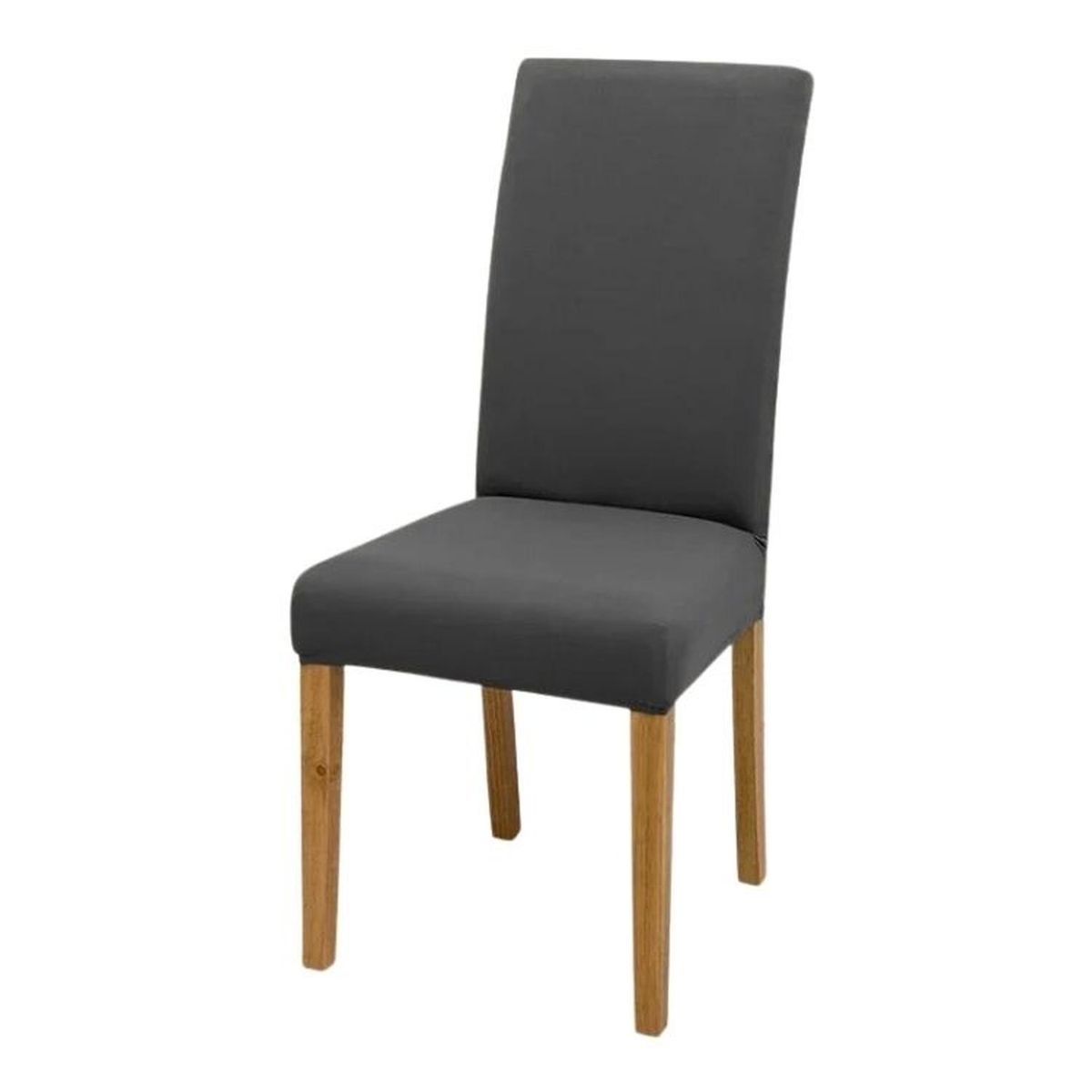 SALA FABULOSA - Funda de silla en lycra color entero 8 piezas - Plomo