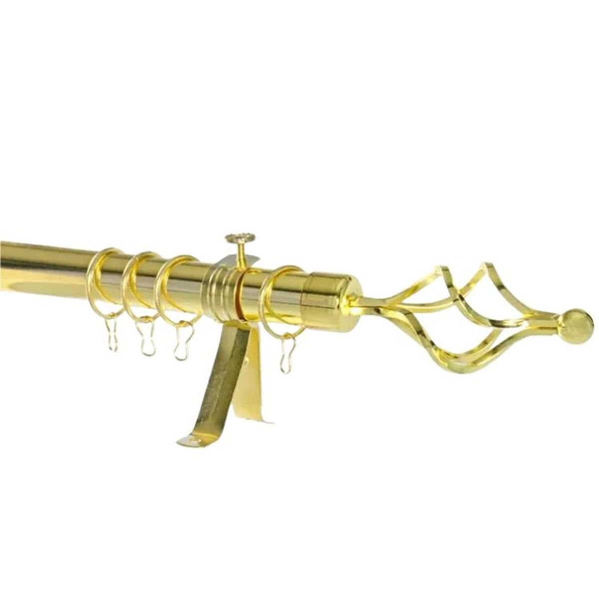 SALA FABULOSA - Tubo graduable de cortina extendible de 1.10 a 2 mts - Oro claro