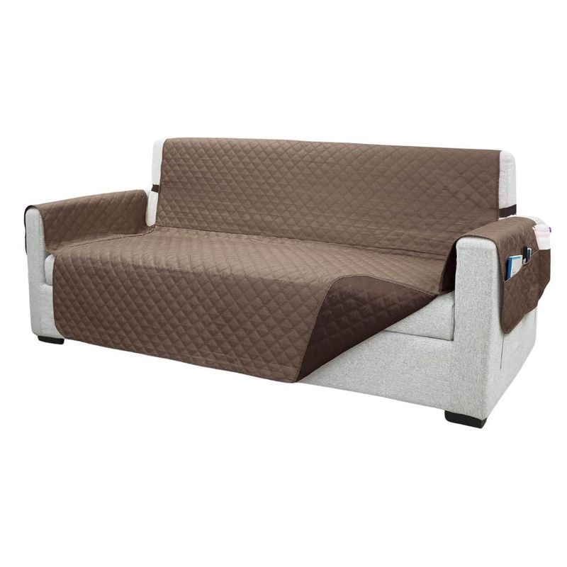 SALA FABULOSA - Protector de mueble 3-2-1 antifluído y reversible - CaféChocolate