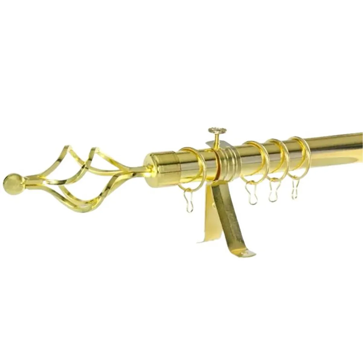 SALA FABULOSA - Tubo graduable de cortina extendible de 2.10 a 4 mts - Oro claro