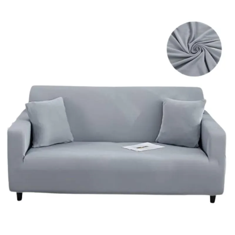SALA FABULOSA - Funda de mueble 3-2-1 en Lycra color entero - Gris