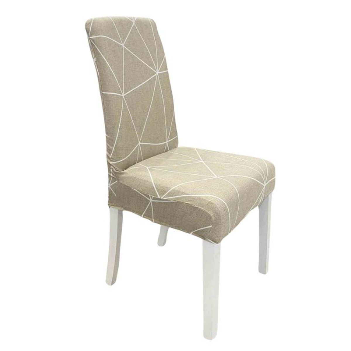 SALA FABULOSA - Funda de silla en lycra estampado 8 piezas - Beige nude