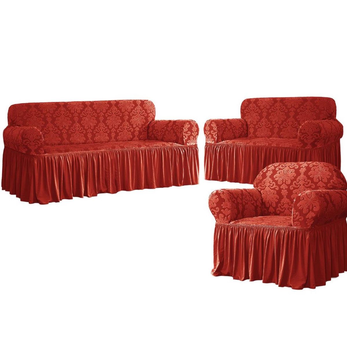 SALA FABULOSA - Funda de mueble 3-2-1 Labrado imperial - Lacre