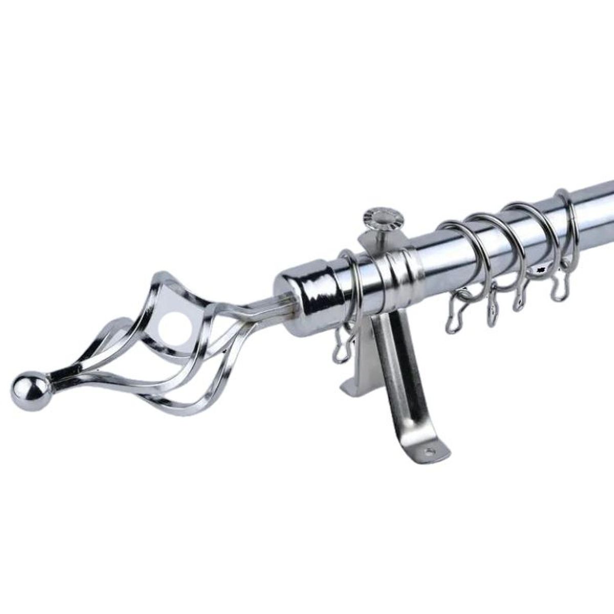 SALA FABULOSA - Tubo graduable de cortina extendible de 1.60 a 3 mts - Plateado