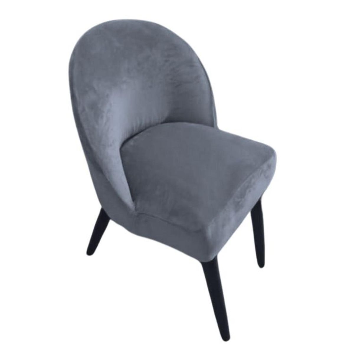 SALA FABULOSA - Funda de silla VINTAGE en terciopelo liso 8 piezas - Plomo