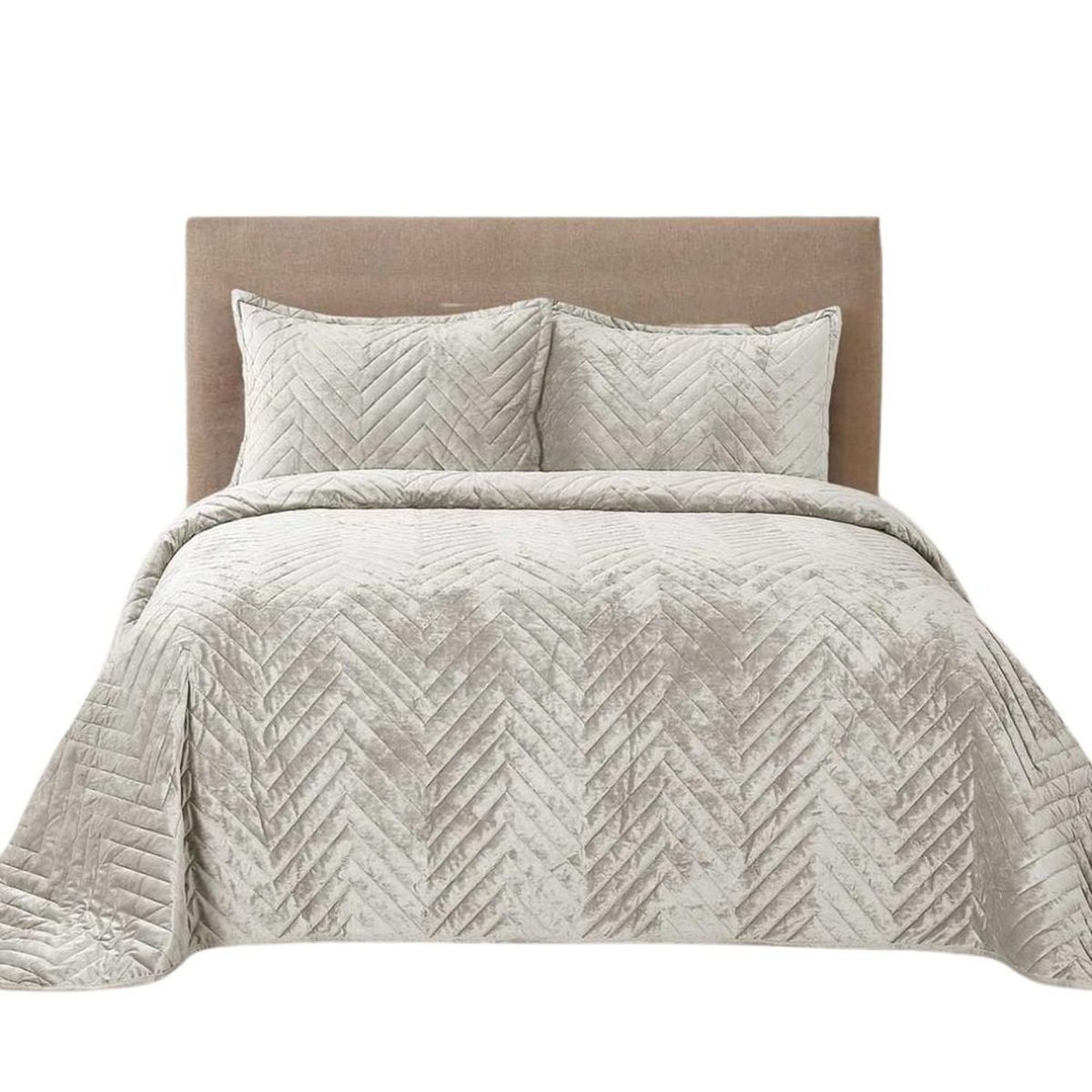 SALA FABULOSA - Edredón Aura + 2 Fundas de Almohada - Gris