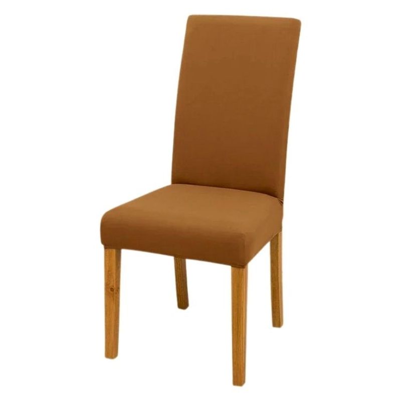 SALA FABULOSA - Funda de silla en lycra color entero 8 piezas - Camel