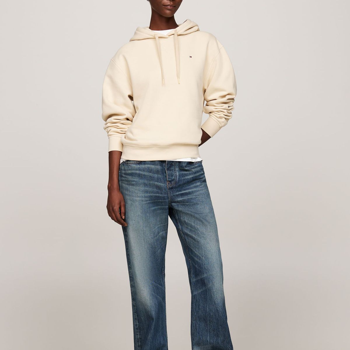 TOMMY HILFIGER - SWEATSHIRT REG FLAG ON CHEST HOODIE